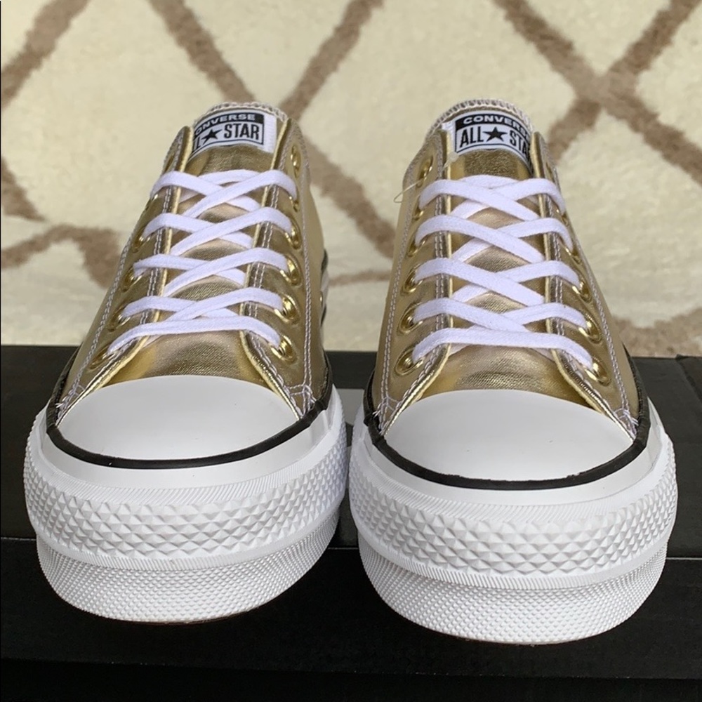 CONVERSE CTAS LIFT OX PLATFORM GOLD/BLACK/WHITE WM - Picture 10 of 16